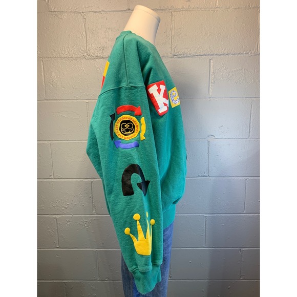 Dumbgood Sanrio Keroppi Teal Green Graphic Crewneck Sweatshirt Women's Medium - Picture 3 of 7